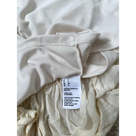 American Eagle S Cream Knit Mini Dress Fairycore Cottagecore Boho Handkerchief - Picture 5 of 6